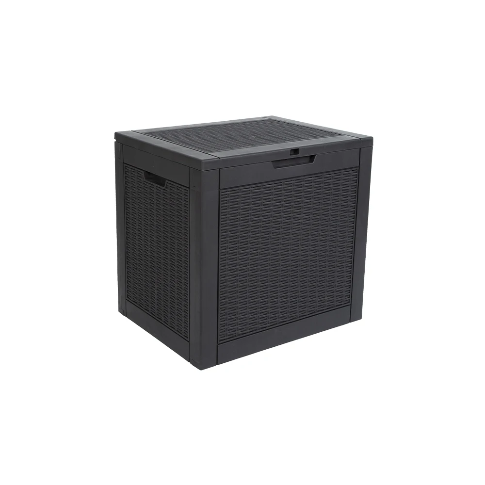 Garden 118L weatherproof rattan effect lockable storage box outdoor