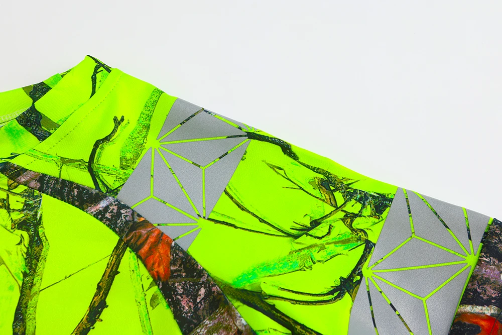 High Visibility Construction Heat Transfer Reflective Tapes Long Sleeve Workwear Hi Viz Safety Shirt Camouflage  Clothing