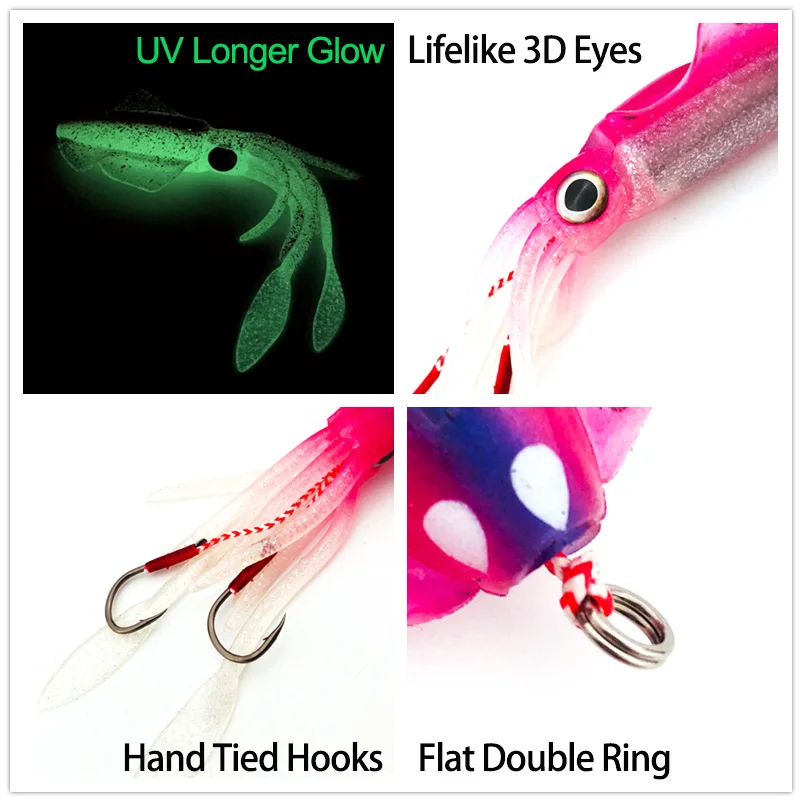 
S031-LEAD [AMAZON] 60g 15cm Octopus Lead Head Slow Jigging Soft Lure in Stock Fishing Lures Soft Squid Lure with Assist Hook <span><span>S031-LEAD [AMAZON] 60g 15cm Squid Octopus Lure Assist Hook Lead Slow Jigging Soft Lure in Stock Fishing Lures Squid S