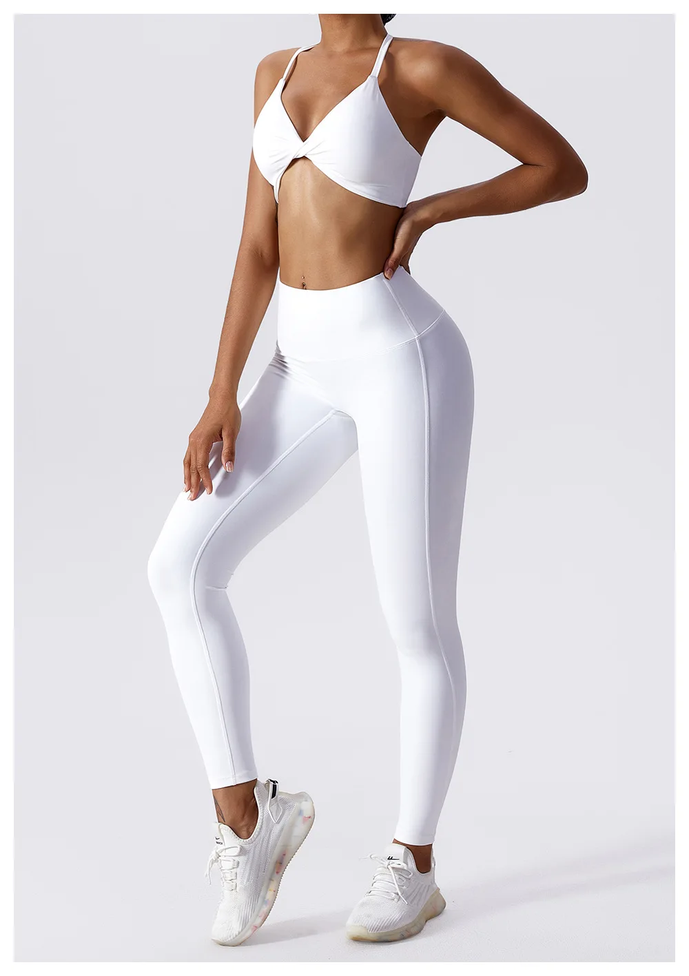 Summer 2023 Backless Women Sports Bra Cross Back Gym Activewear Twist Front Crop Top Fitness Thin Strap Sports Bra