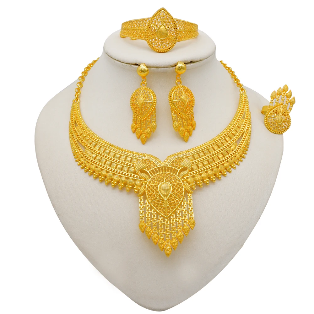 BJ1033 necklace luxury plated gold costume GDJWRI 18k plated wholesale african jewelry sets