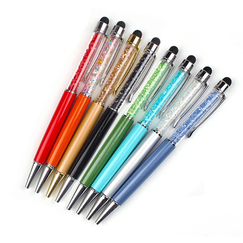 China factory competitive prices full color option custom logo printed crystal diamond pen