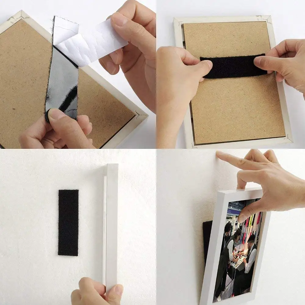 Strength Sticky Back Fasteners Hook and Loop Strips with Adhesive