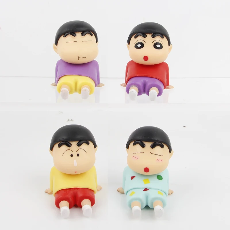 New Design Anime Crayon Shin chan Handmade Sleeping Robe Shin chan Ornament Nohara Shinnosuke Model Vinyl Doll for Decoration