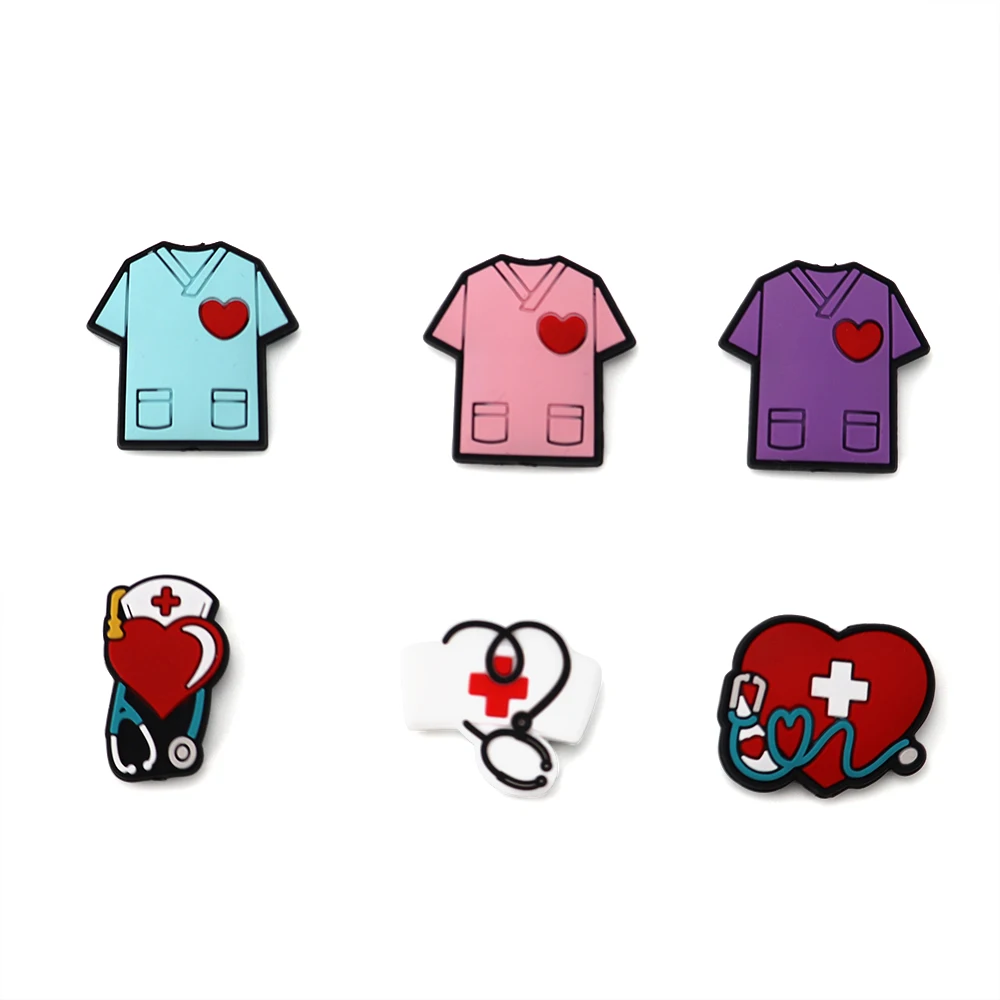 Bpa Free Baby Chewing Teething Pet Doctor Focal Beads Food Grade Silicone Dog Hairstylist Focal Beads for Keychain  Making