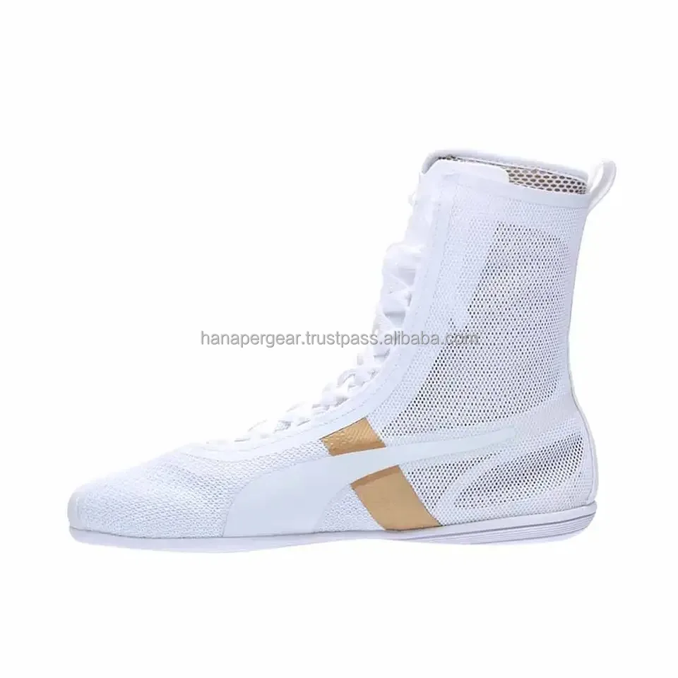 Wholesale Price Professional Leather Martial Arts Training Shoes Breathable Mesh Boxing Shoes Wrestling Shoes 2024