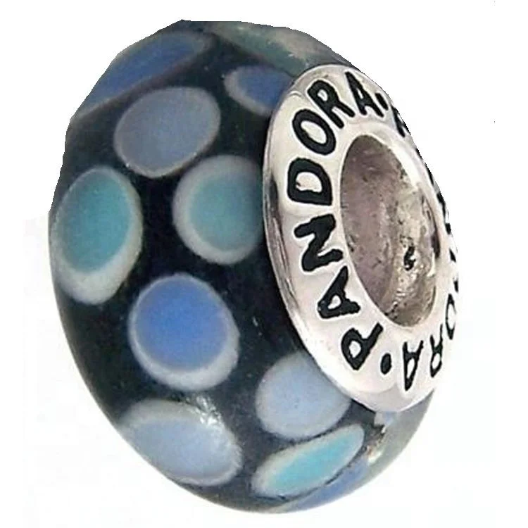 Подвеска из серебра 925 пробы Хрустальная лампворк и стекло голубой Zh123 Aigs AF Zh