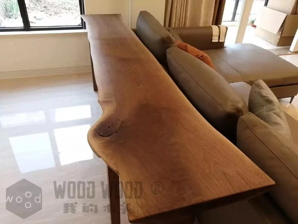 Black walnut butcher block counter top solid wood dining table slab/live edge table (TOP) length from 2.5 feet to 16.5 feet