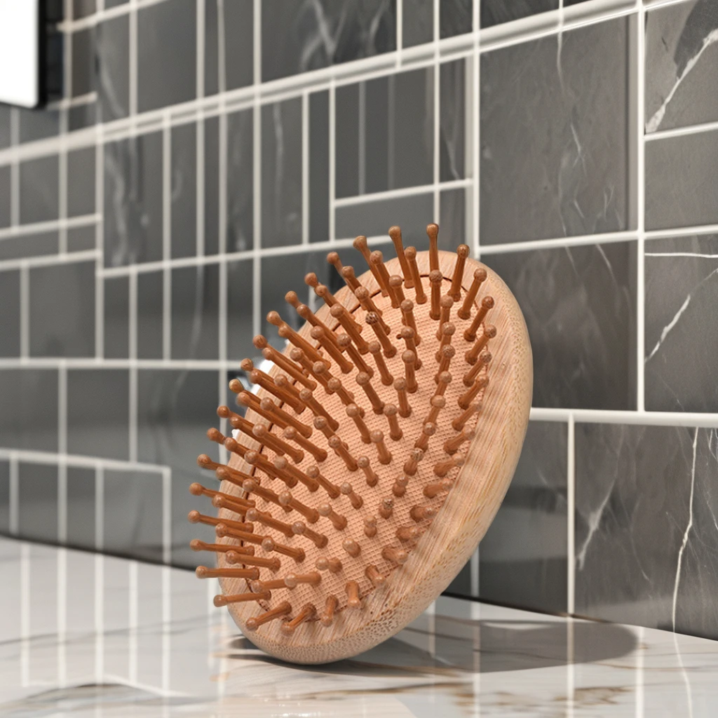 High Quality Eco-Friendly Natural Wooden Bamboo Bristle Hair Care Comb Set Air Cushion Massage Wooden Hair Combs