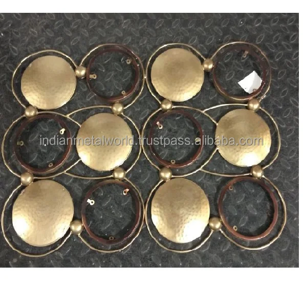 Новый дизайн античное металлическое настенное зеркало искусство на стену коричневое украшение SUNBURST