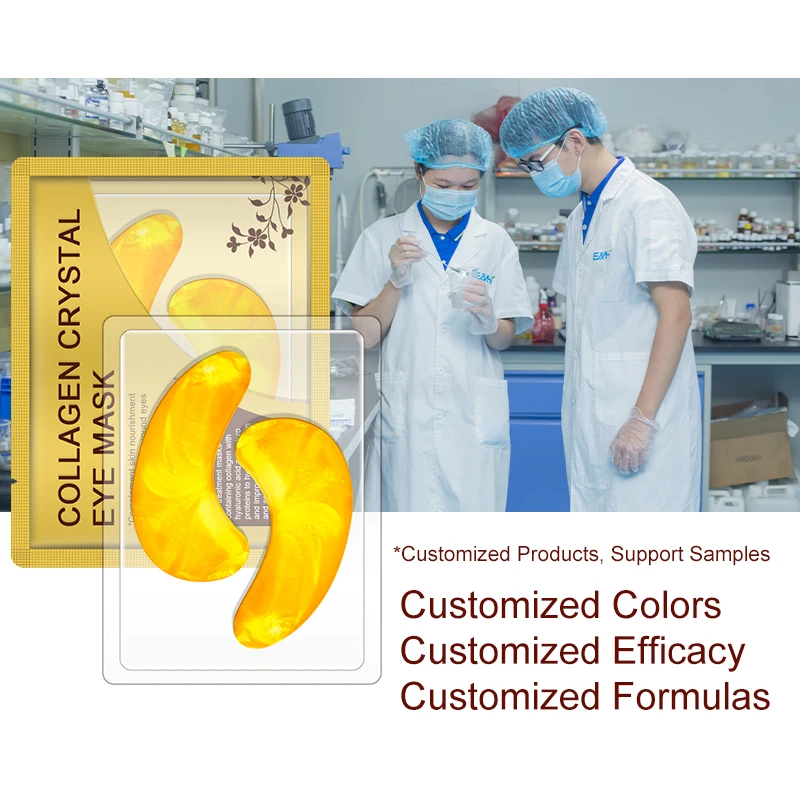 6000pcs Custom Private Label Korean Firming Anti-Aging Anti-Wrinkle Hydrogel 24k Gold Eye Masks With Collagen Under Eye Patches