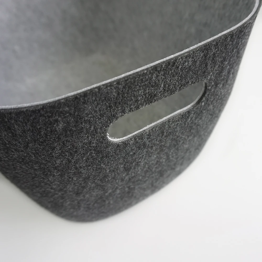 Nordic Household Desktop Storage Basket thermoforming rpet felt living storage box for wardrobe