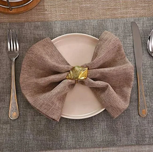 Набор из 4 колец для салфеток в стиле кораллового цвета с металлической оболочкой идеально подходит подарка