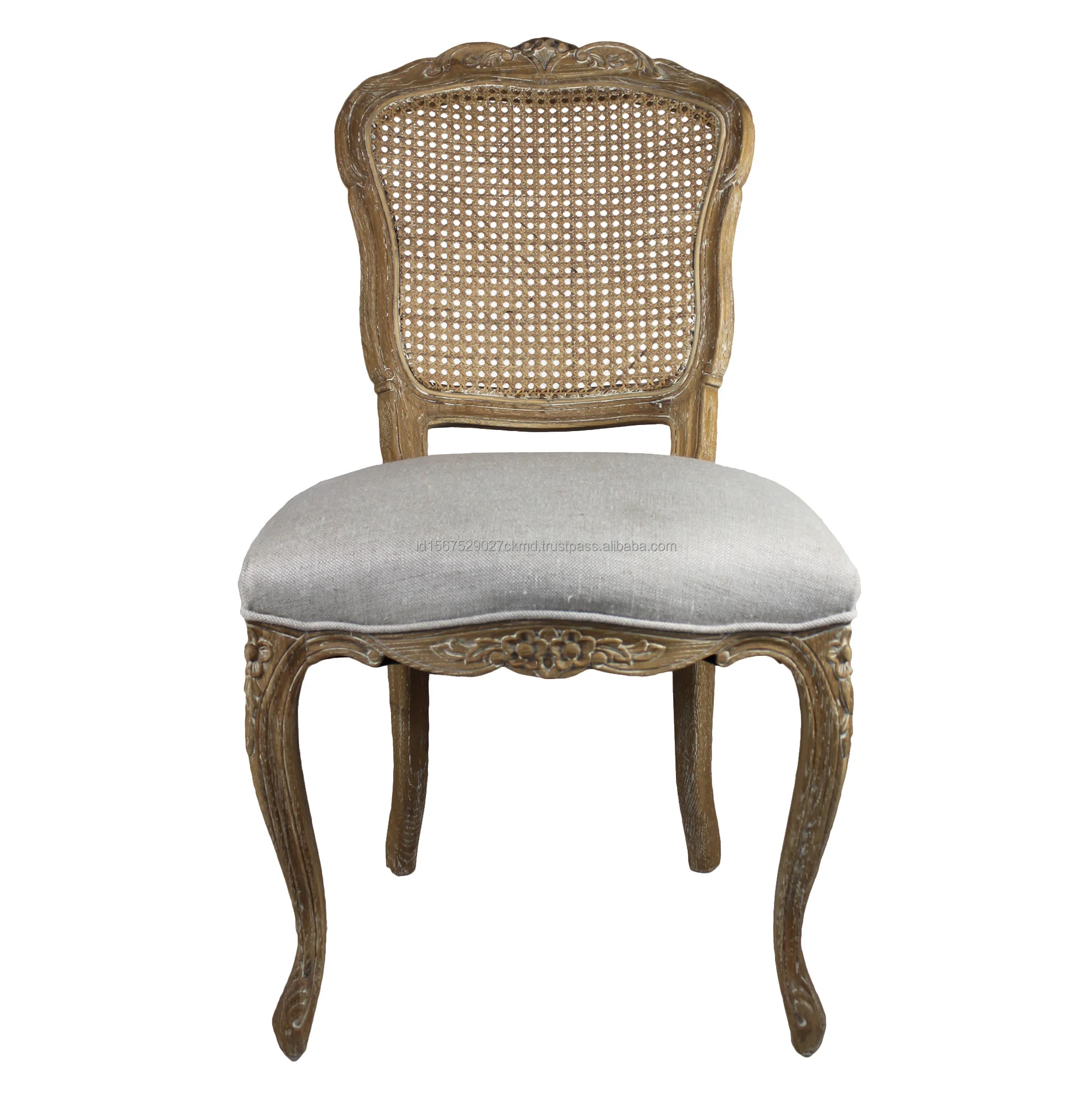 French Style Carved Design Wooden Chair/rattan Back ChairDining Chair Indoor Furniture Bar Hotel Wholesale Price