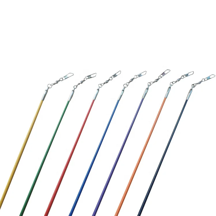 Customizable Rhythmic Gymnastics Colorful Ribbon Stick - Capped End 50 56 60cm