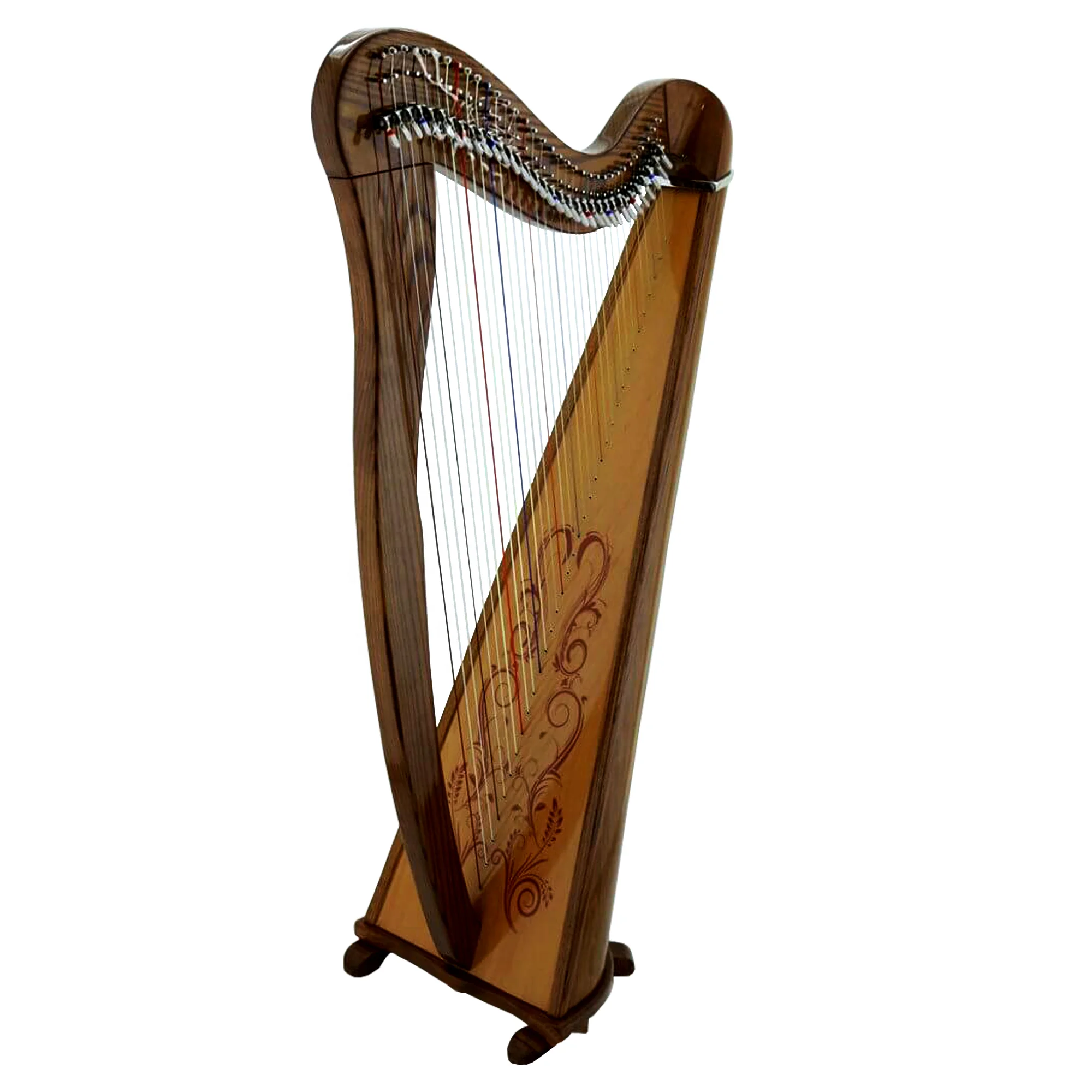 Custom 34 String Lever Harp Natural Wood Harp Free Cary Bag/ with Free String Set Best for Harpist for Harp natural color