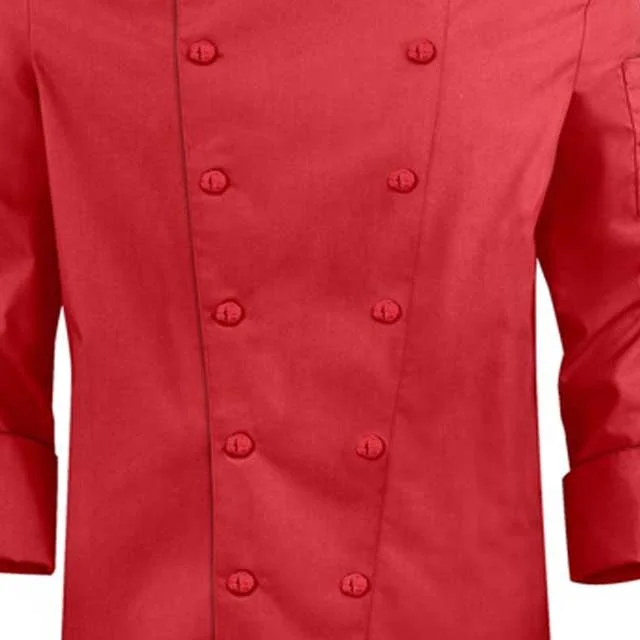 
Traditional Fit Chef Coat Knotted Cloth Buttons 100% Cotton Made 