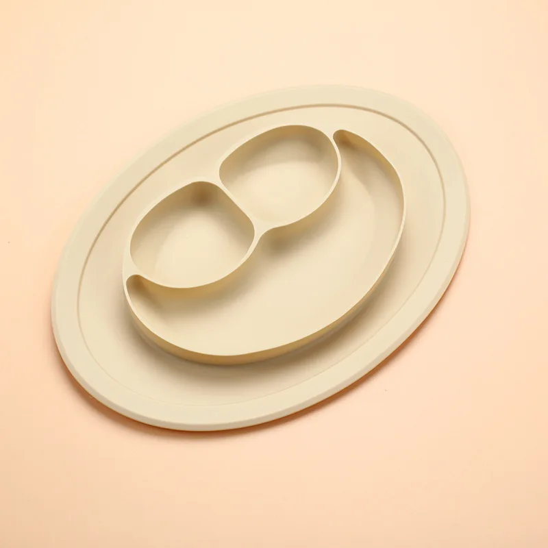 Suction Plates for Baby SiliconeToddler Plates Divided Plates with Suction BPA-Free Microwave Dishwasher Safe