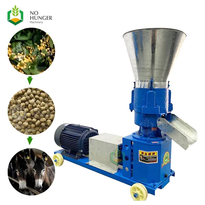 China Mini Small Forage Animal Feed Pellet  Mill Extruder Production Manufacturer Price For Make Press Processing Machine