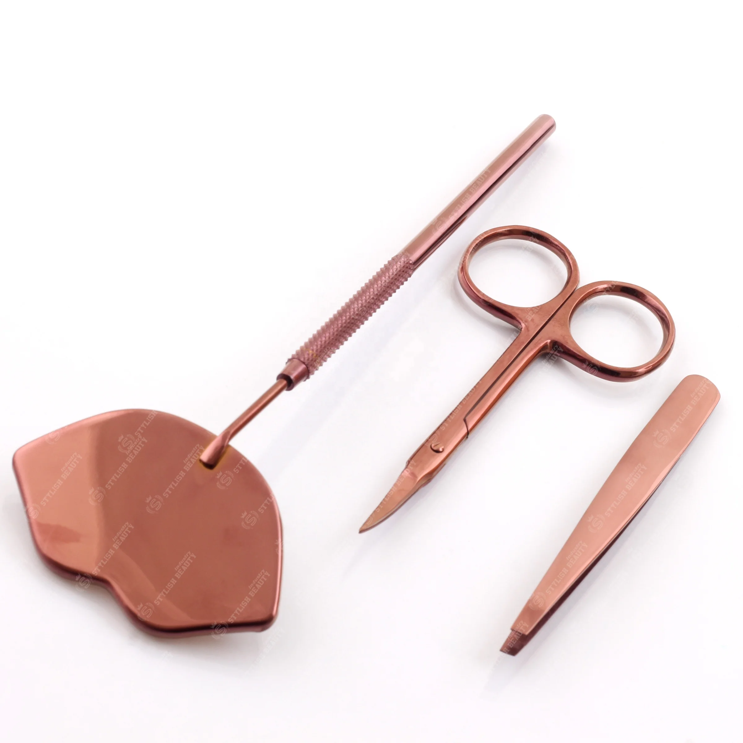 1 scissors 1 tweezers 1 mirror Sharp cutting edges offer hassle free trimming or cutting experience without pulling the hair