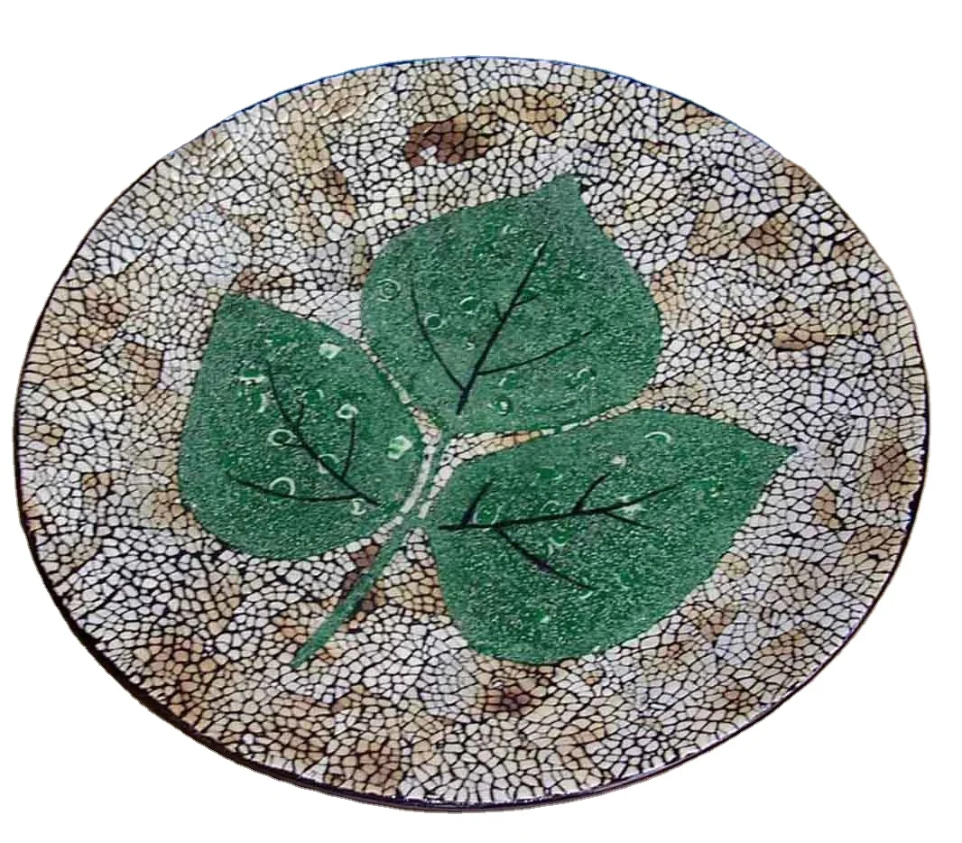 
Round egg-shell lacquer plate with egg-cell finishing 