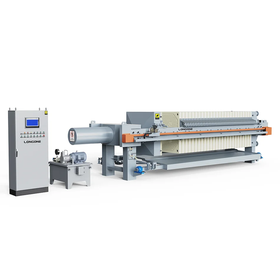 Zhejiang Longone Gantry Automatic Washing Filter Press Water Flushing Device Solid-Liquid Separation