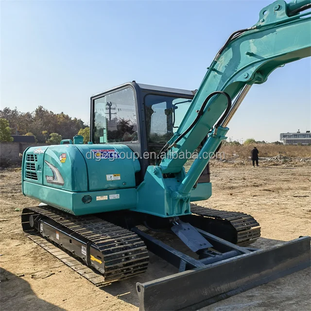 Advanced operating control system Digger Used Low fuel consumption Shanghai used nearly new  Kobelco SK60 excavator