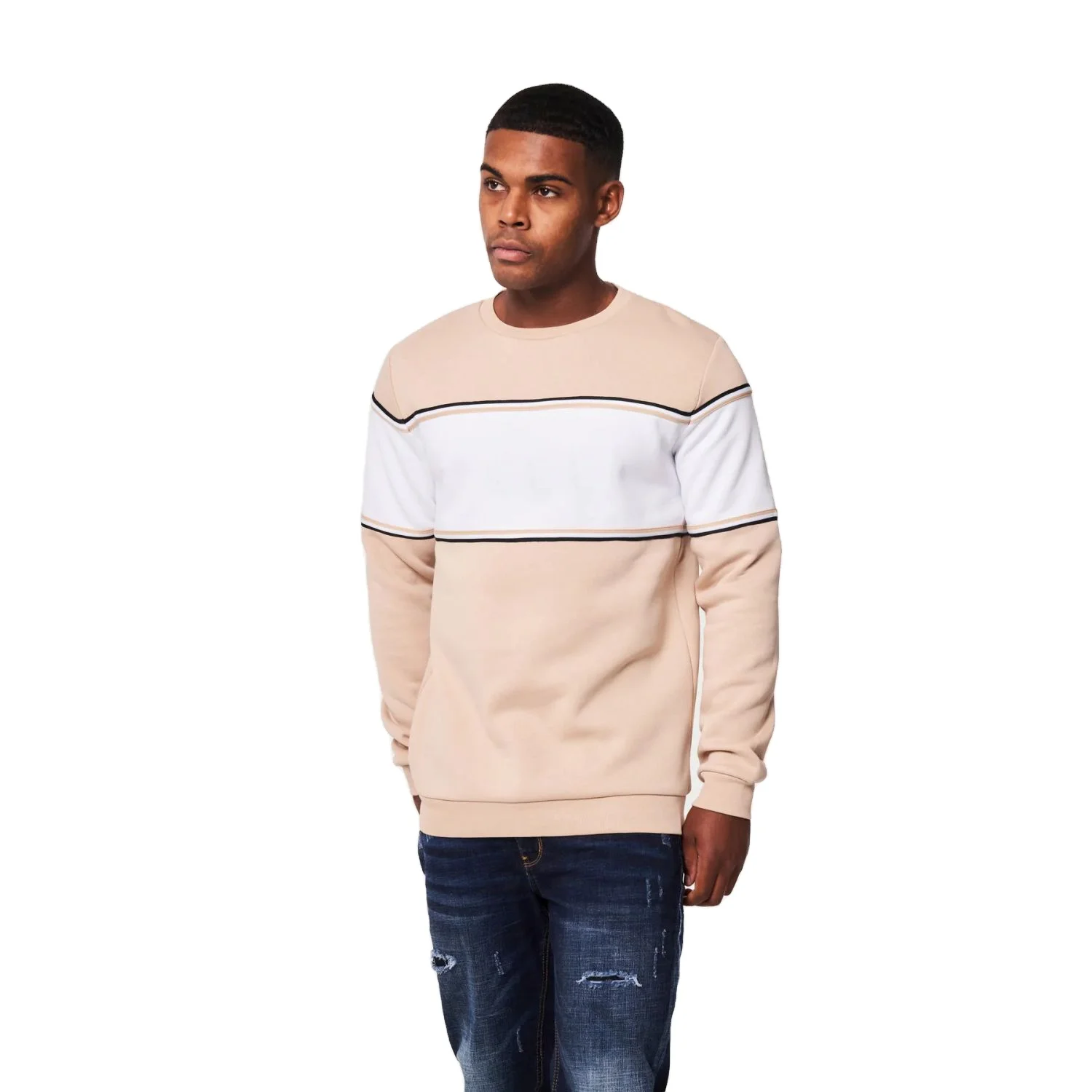 High Quality Crewneck 100% Cotton 3D Logo  Custom Crew Neck Pullover 300g Sweatshirts  Wholesale Unisex Men Round Neck Sweater