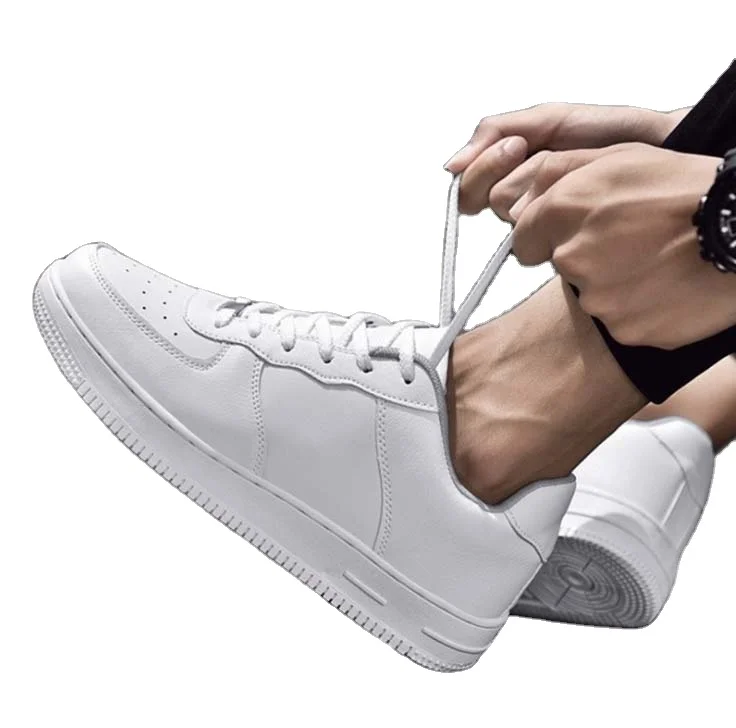 
Men Casual Shoes Leather Flat Shoes Lace-Up Top Sneakers Breathable Sustainable Male Shoes 