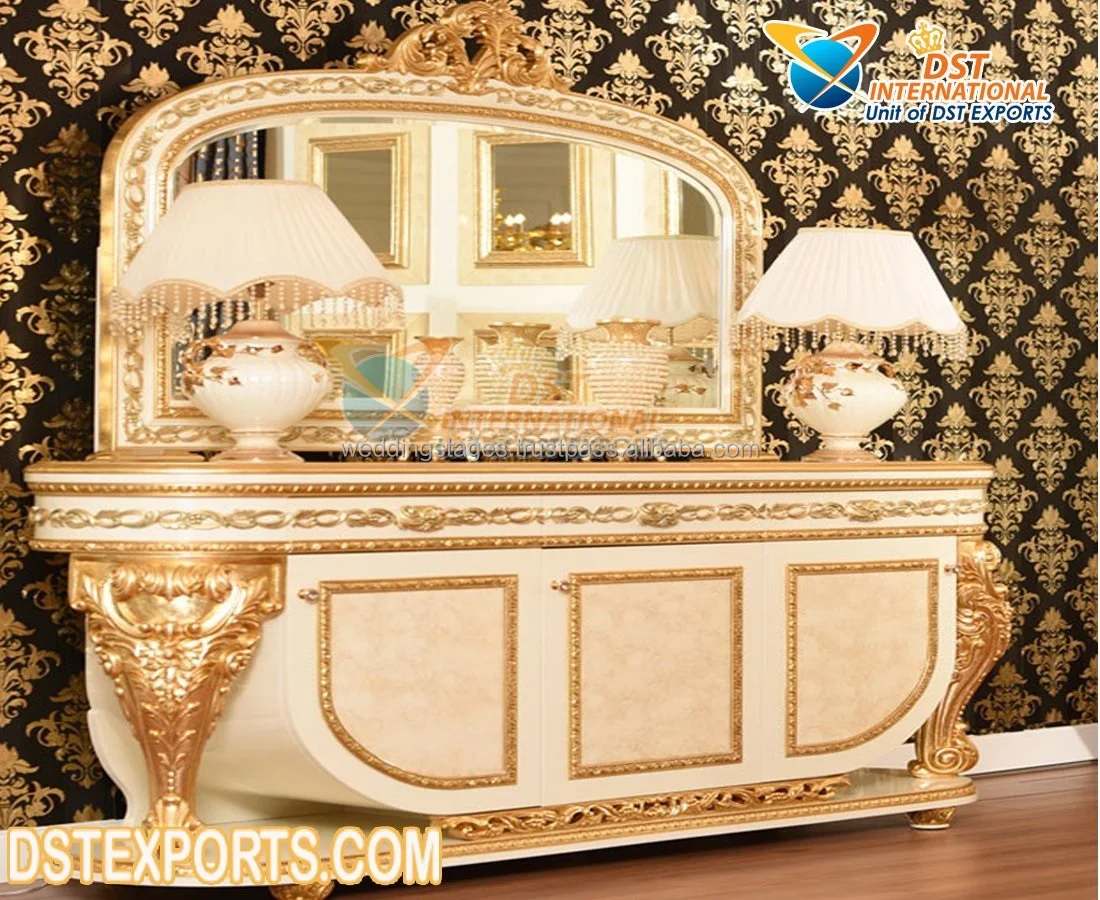 Exquisite Romanian Style Dining Area Console Table Set Hand Carved Modern Dressing Table Buy Teak Wood Dresser Affordable Prices