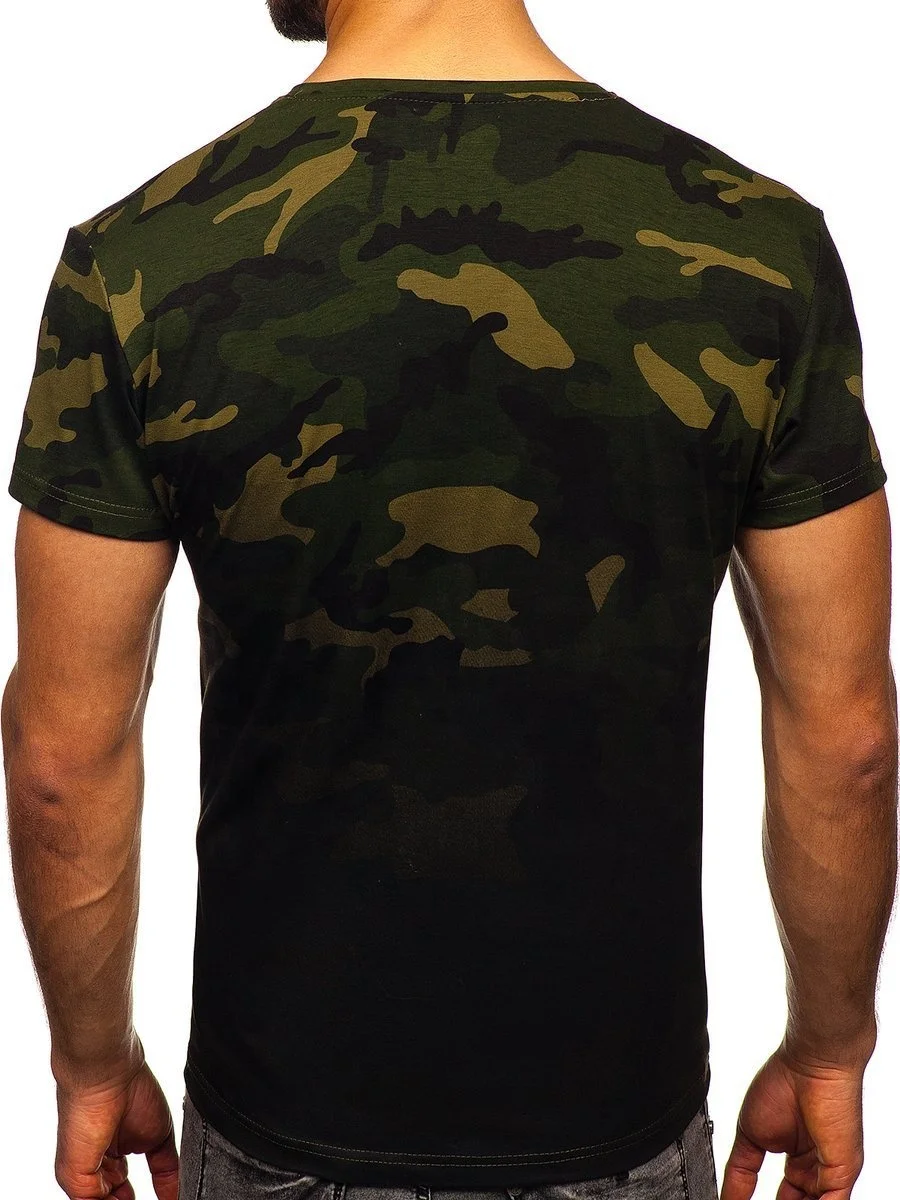 Premium Quality Camouflage T-shirts Casual Outdoor Gym Sports Fashion Fitted Short Sleeves Tshirts For Mens