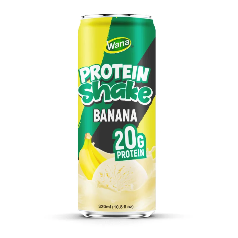 Белковый коктейль с банановым вкусом 250 мл/320 мл объем 20 г белка на порцию для повышения энергии молочного продукта