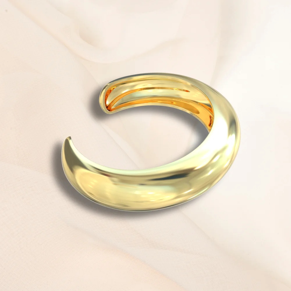 18K Gold Plated & 925 Silver Minimalist Open Bangle Customized Stainless Steel Jewelry for Women OEM and ODM Brand