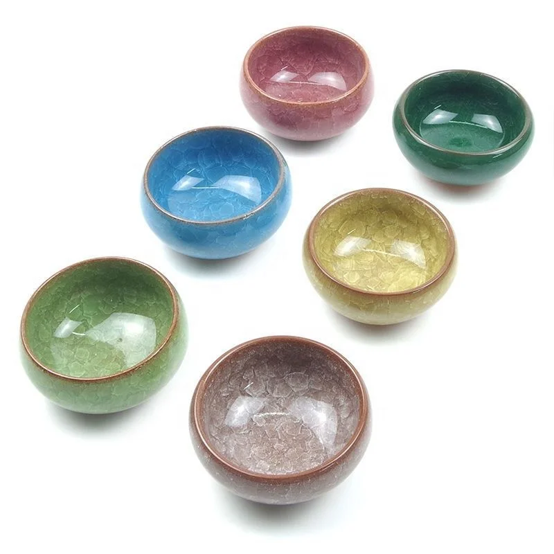 Multicolor Small Size Glazed Ceramic Candle Holders Lanterns Candle Jars