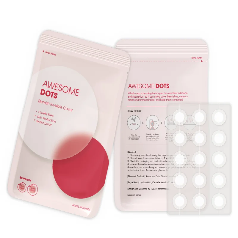 OEM Excellent Fit and Soothes acne patch made in Korea that adds centella extract to hydrocolloid for added soothing effect