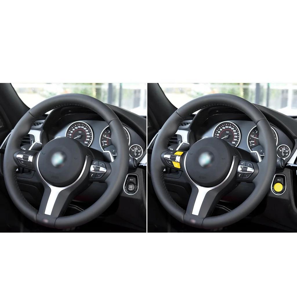 For BMW 123456 Series X5X6 Car ABS Yellow M1M2 Start Stop Engine Button