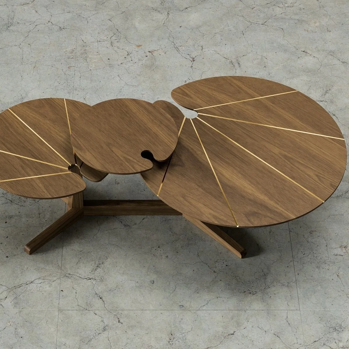 New Lotus Leaf  Designer Wooden Coffee Table