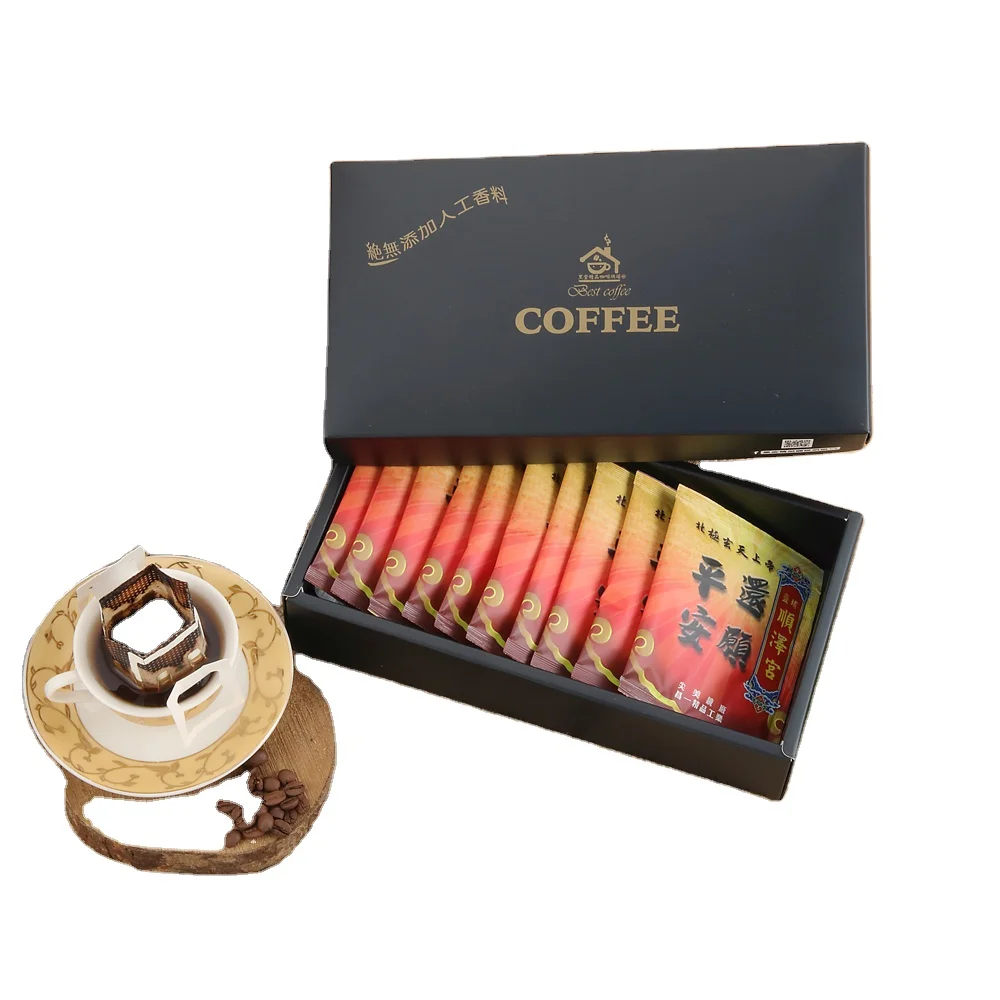 Hot Selling Black Gold House Blend Drip Ground 100% Arabica Coffee Powder Halloween Special Gift Box