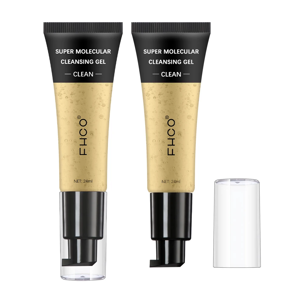 Custom Supramolecular Gold Facial Cleansing Gel Cosmetics Private Label Natural Deep Exfoliating Face Body Cleansing Scrub Gel