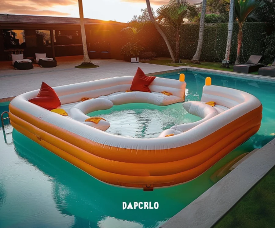 Large Durable Inflatable Sofa Pool for Indoor and Outdoor Relaxation Water-Resistant Design for Outdoor Parks Water Activities