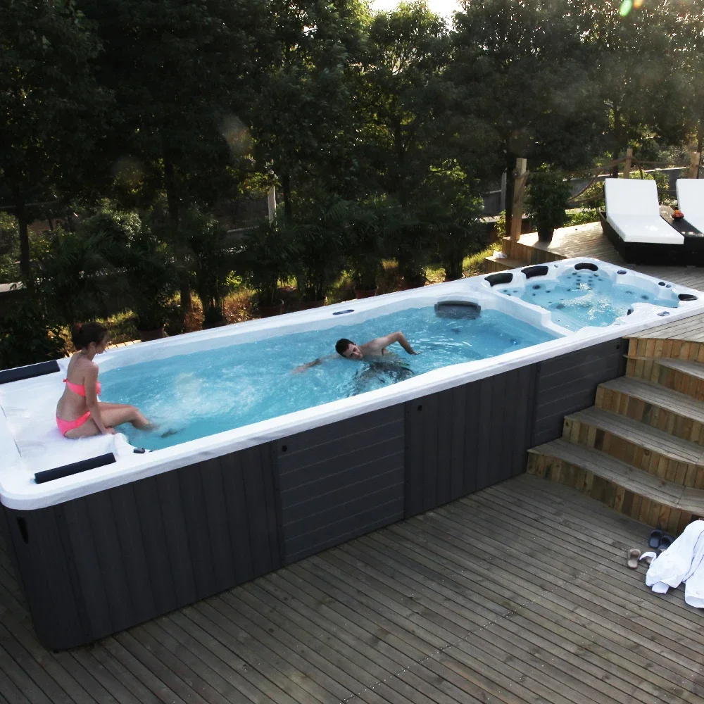 8 People Spa Outdoor Hot Tube Yacuzzi Whirlpool Massage White Color With Balboa System Spas Ce Approved In Hotel
