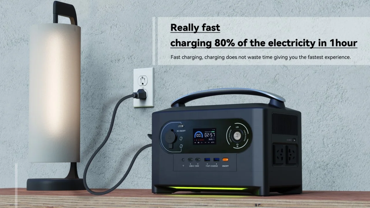 Portable Power Bank Station 700w SuperCharge Solar Panel Charge Input Emergency Portable Solar Power Station