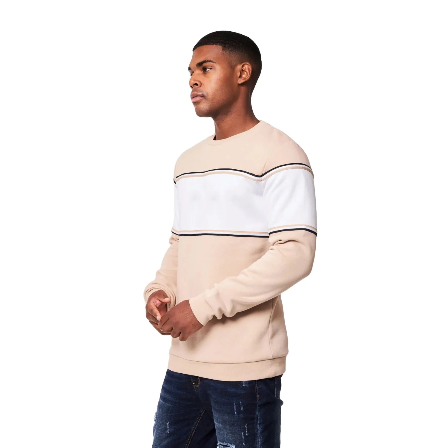 High Quality Crewneck 100% Cotton 3D Logo  Custom Crew Neck Pullover 300g Sweatshirts  Wholesale Unisex Men Round Neck Sweater