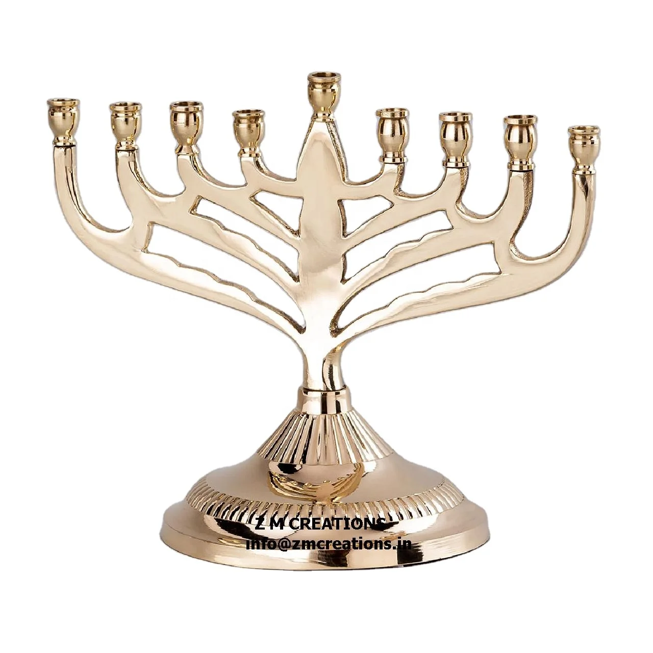 Brass Menorah Small Size High Quality Israel Jerusalem Judaica Menorah Seven Branches Candle Holders Menorah