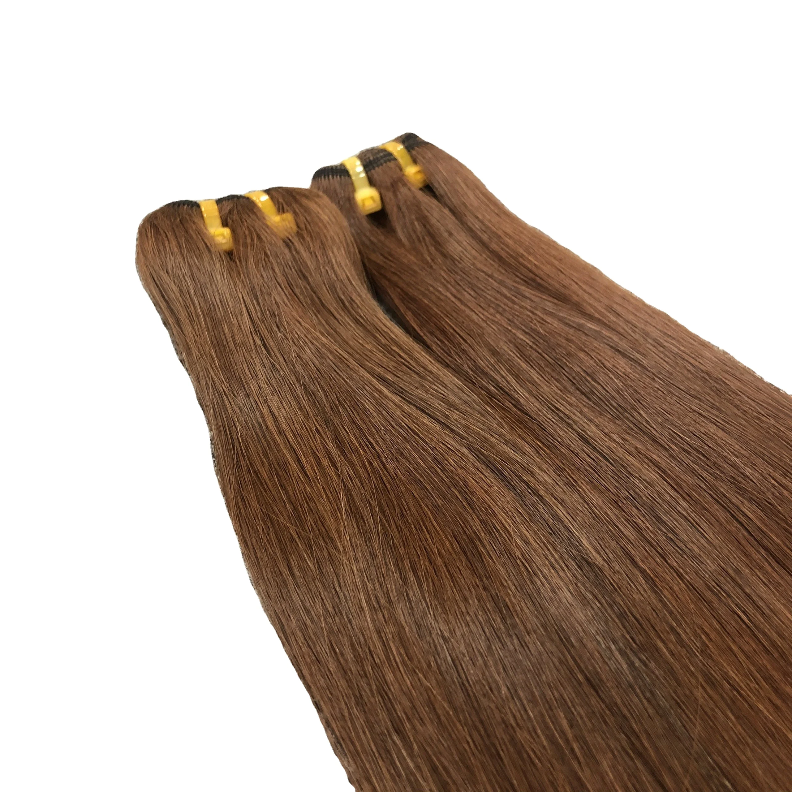 Soft long Wholesale 100% Vietnamese Virgin Piano Color Hair Bundles and Closure 2021 human hair wig