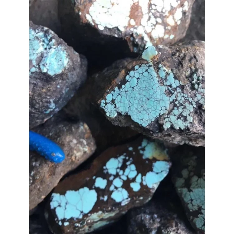 large stone spiderweb turquoise rough material  turquoise nuggets bulk gemstone