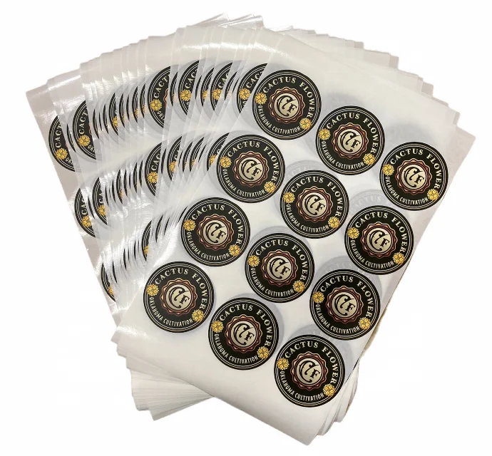 65 mm adhesive label Paper sticker ECO friendly matte coating High quality low MOQ for bottle jar box private design