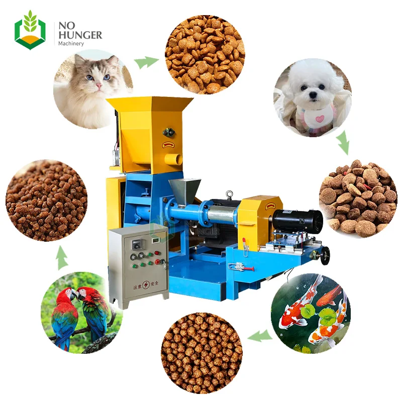 Animal Pet Feed Pellet Mill Extruder Machine For Press Making Processing Production Manufacture