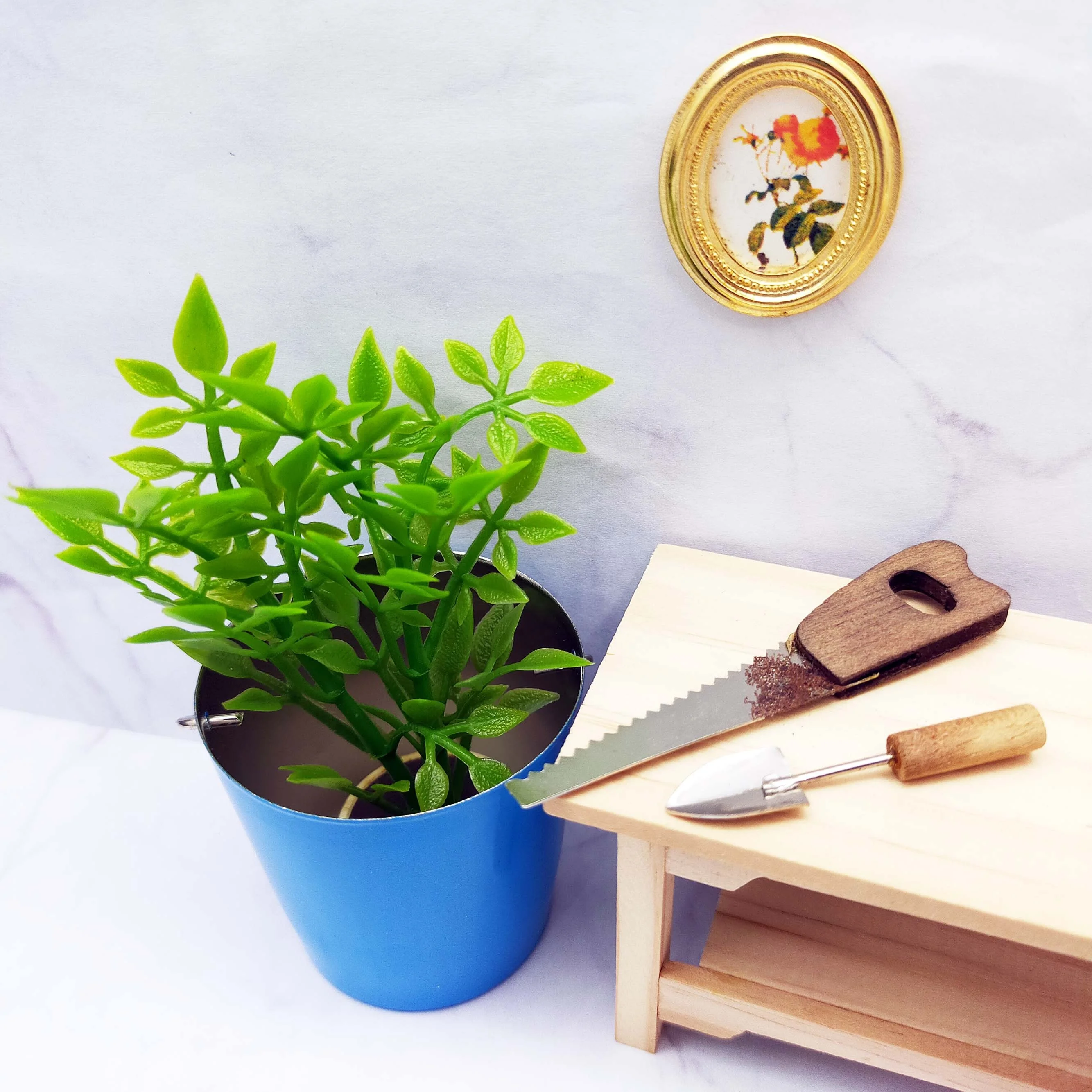 Miniature Dollhouse Scale 1:12 Tools & Buckets Set