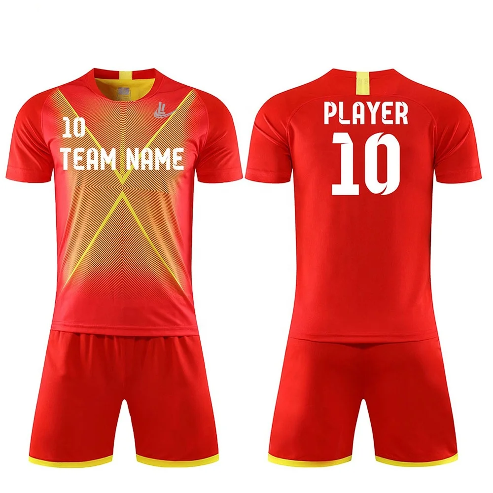 Sublimation Football Jerseys Soccer Jersey Kids Quick Dry Football Jersey Soccer Uniform customized